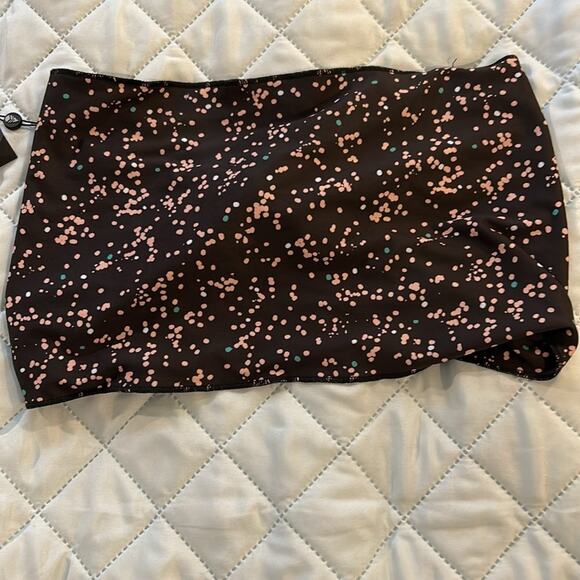 NWT Stone Fox Swim confetti dot Anini tie front bandeau top and bikini bottom - Picture 4 of 10